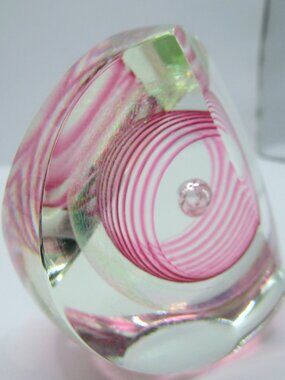 Signed 1988 Correia Art Glass Paperweight